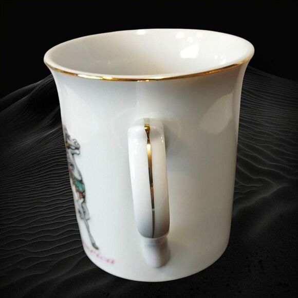 Vintage Great America Carousel Horse Coffee Mug Tea Cup Gold Rim Multicolor - Picture 3 of 8